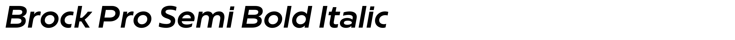 Brock Pro Semi Bold Italic
